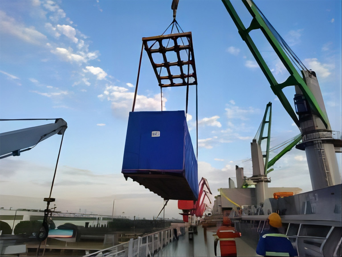 Peru project: 28 units of 6000Nm3/h LNG vaporizers in wooden package shipped via bulk carrier after completion